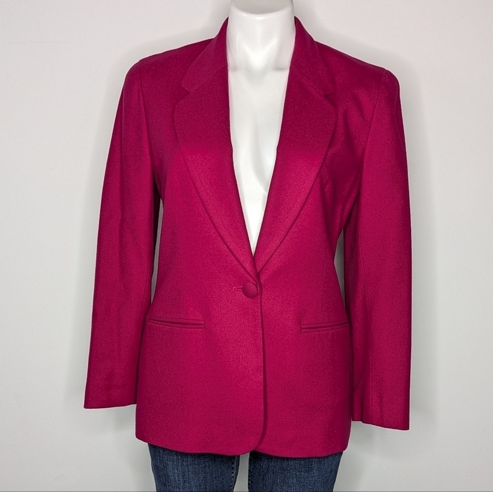 Pendleton Green Pink Button Up Blazer Jacket 4P